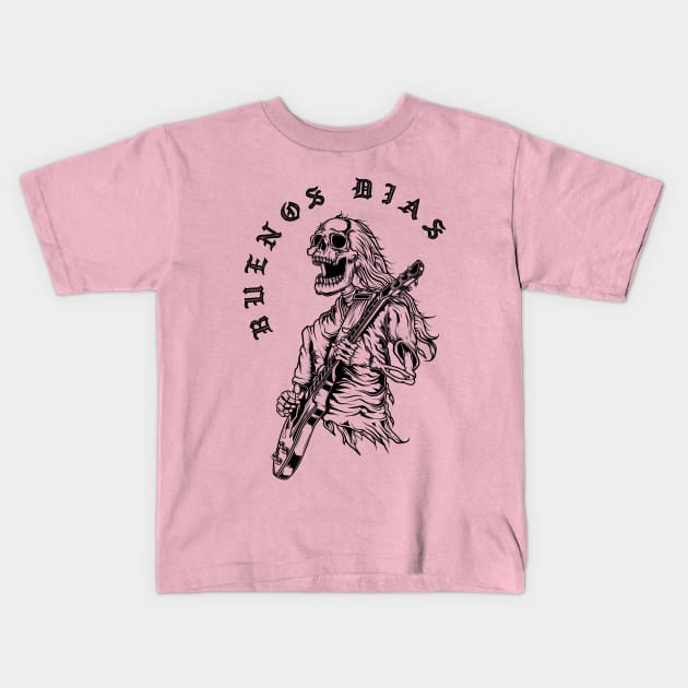 Buenos Dias - death metal design Kids T-Shirt by verde